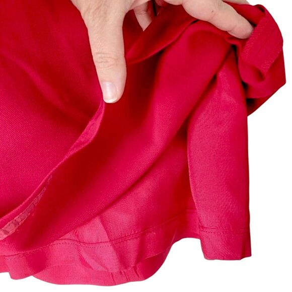 VTG Vintage 80s 90s Burns Red V-Neck Sleeveless Fitted Sheath Power Dress Sz 6 - Picture 6 of 12